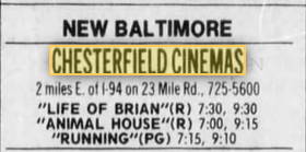 Premier Theaters (Chesterfield Cinemas 1-2-3) - 1980 AD